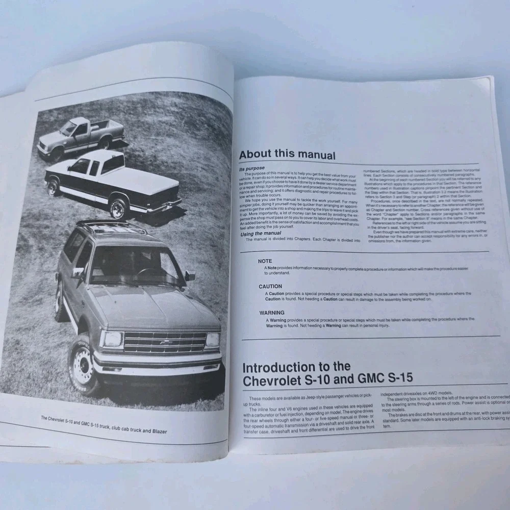 1982-1992 Chevy‎ GMC S-10 S-15 Truck Chevrolet & GMC Repair Manual Haynes 831